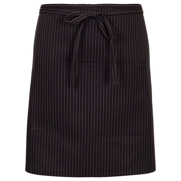 Deltaplus Waist Apron, Half Bistro, F28, Black White Pinstripe 33564 - main